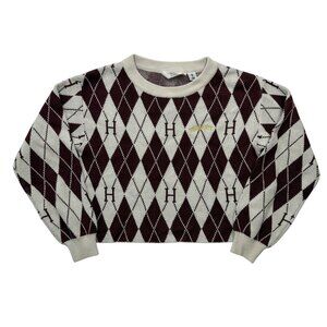 Official Harry Potter Hogwarts Argyle Sweater Academia Preppy Juniors12/14